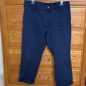 Tommy Hilfiger Women’s Navy Cotton Cropped Capri Pants Size 16
